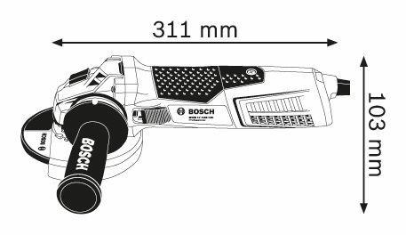 Polizor unghiular 125mm, 1700W tip GWS 17-125 CIE