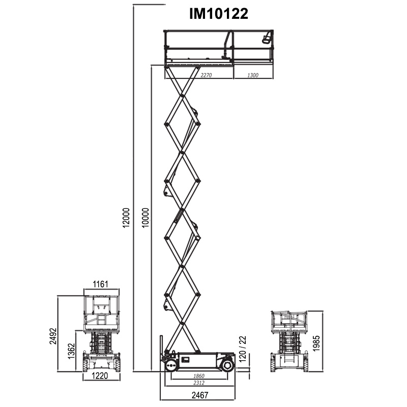 Platforma-nacela foarfeca de interior IM10122AC