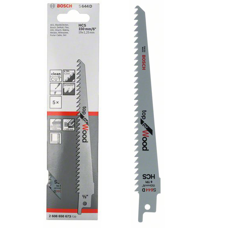 Set 5 panze pentru fierastraie sabie, tip S 644 D Top