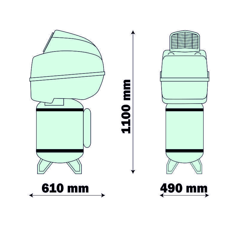 Compresor medical silentios cu uscator DE 50/254 SILENT