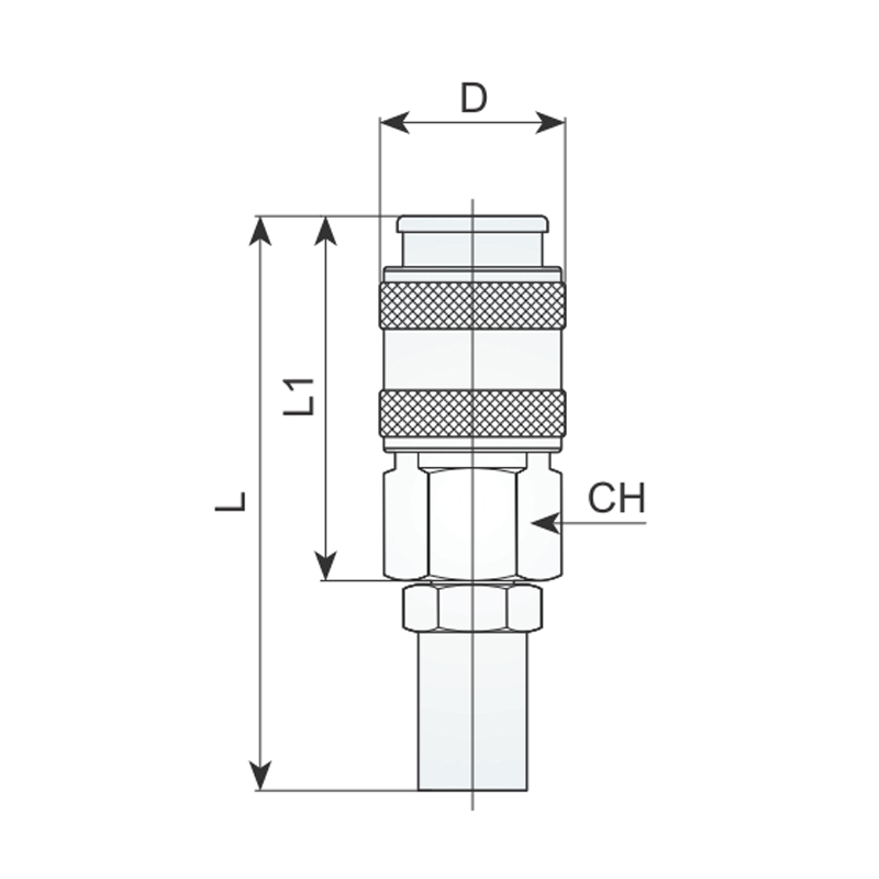 Cupla rapida mama pentru furtun 6x14mm, tip 458/1