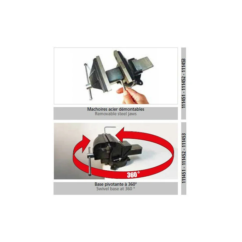 Menghina de banc rotativa ETO150, 150 mm