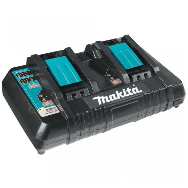 Pachet 4 acumulatori 18V / 5Ah si incarcator rapid dual DC18RD, Makita