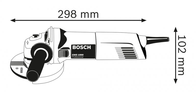 Polizor unghiular 125mm, 1000W tip GWS 1000