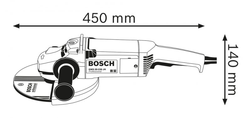 Polizor unghiular 230mm, 2000W tip GWS 20-230 JH
