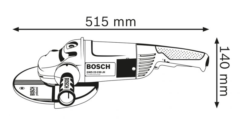 Polizor unghiular 230mm, 2200W tip GWS 22-230 JH