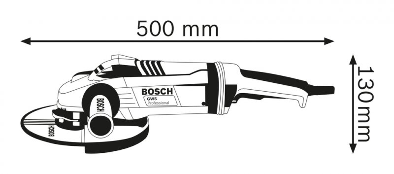 Polizor unghiular 180mm, 2200W tip GWS 22-180 LVI