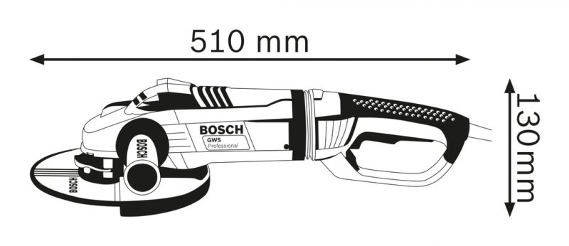 Polizor unghiular 180mm, 2400W tip GWS 24-180 LVI