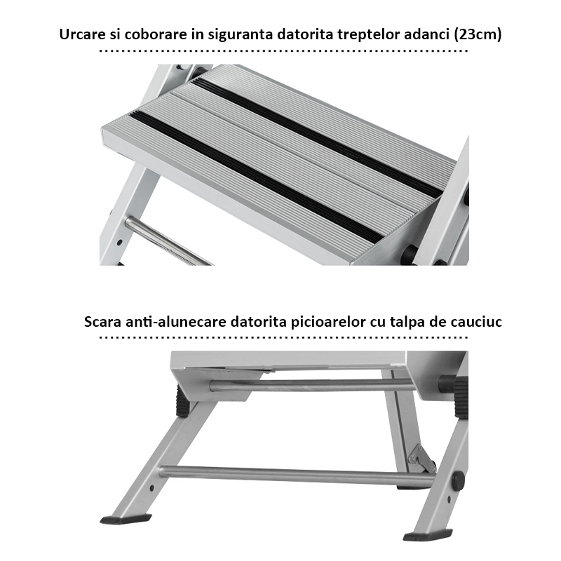 Platforma pliabila Stabilo, 2 trepte, 2.45m