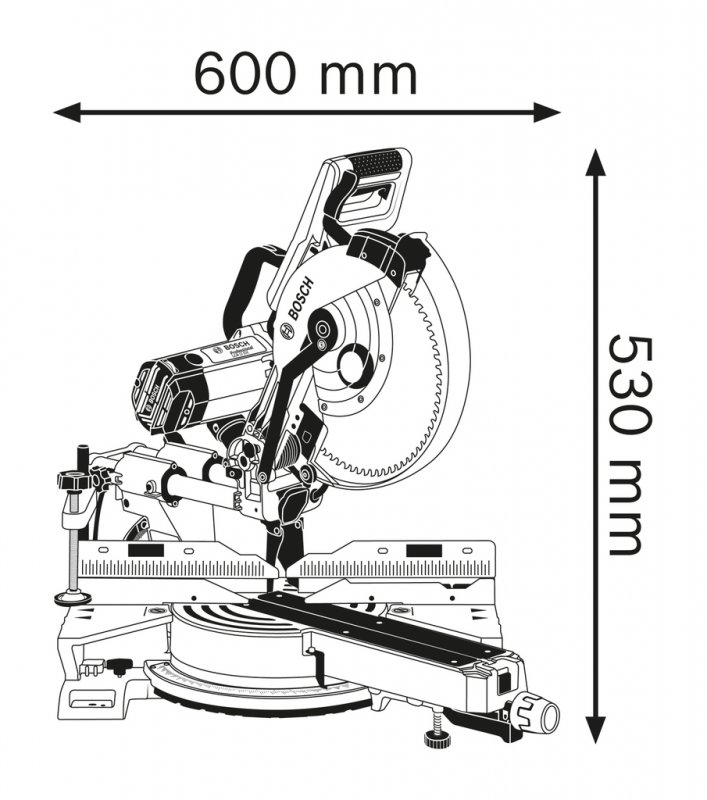 Fierastrau circular, basculant cu cursa radiala tip GCM 12 SDE28.6