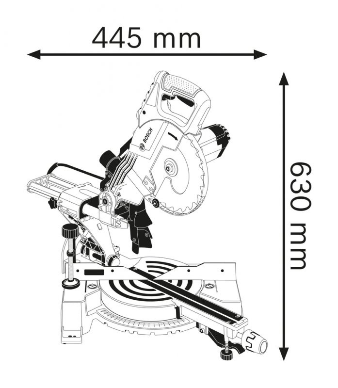 Fierastrau circular basculant cu cursa radiala tip GCM 800 SJ