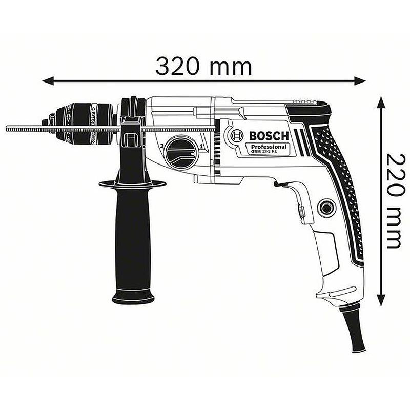 Masina de gaurit tip GBM 13-2 RE, mandrina rapida 13 mm