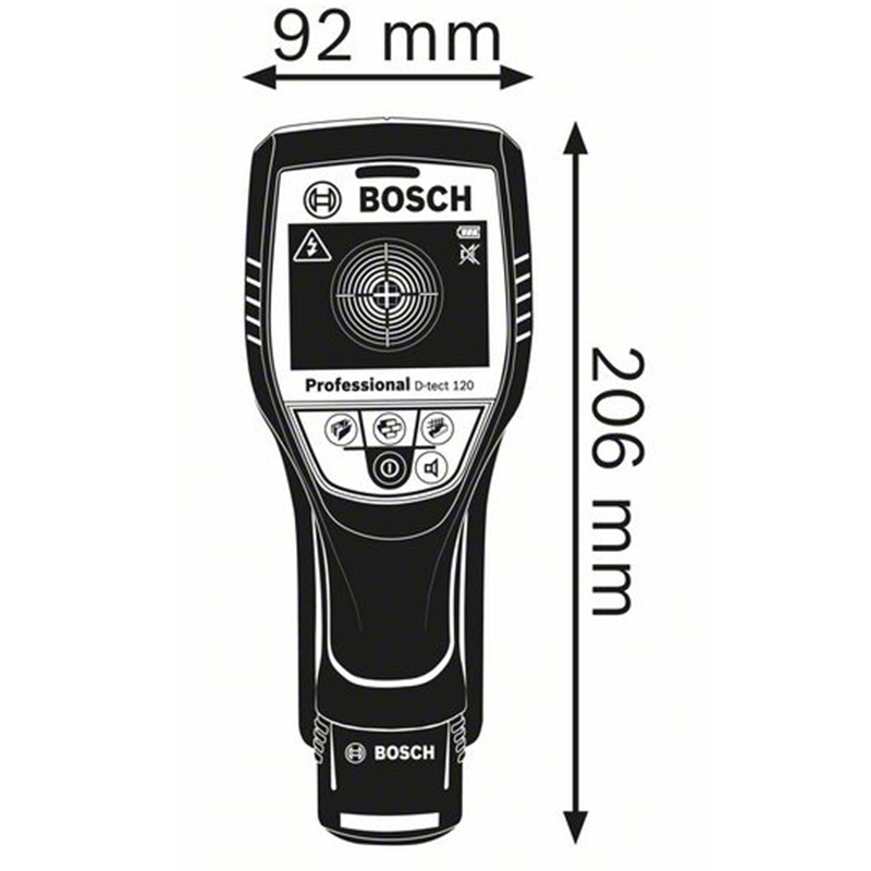 Detector digital pentru pereti cu acumulatori tip D-tect 120