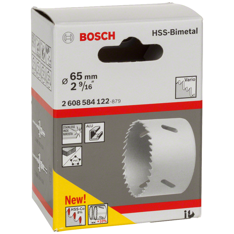 Carota BOSCH HSS-bimetal pentru adaptor standard, 65 mm