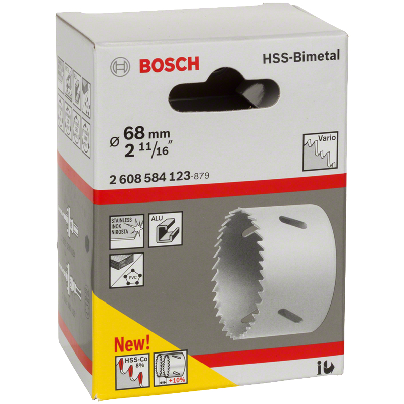 Carota BOSCH HSS-bimetal pentru adaptor standard, 68 mm