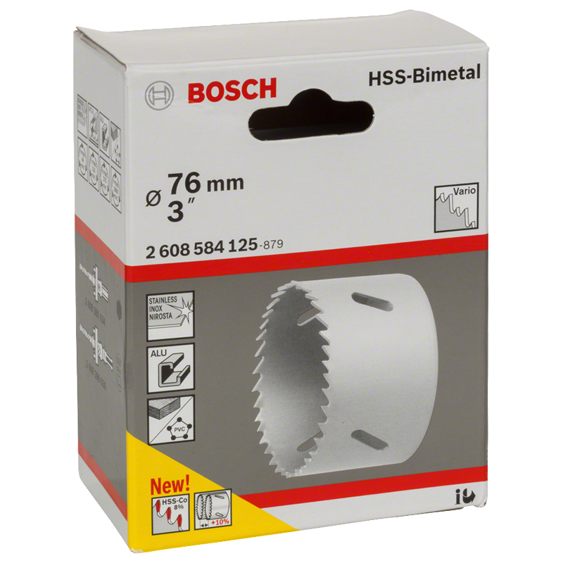 Carota BOSCH HSS-bimetal pentru adaptor standard, 76 mm