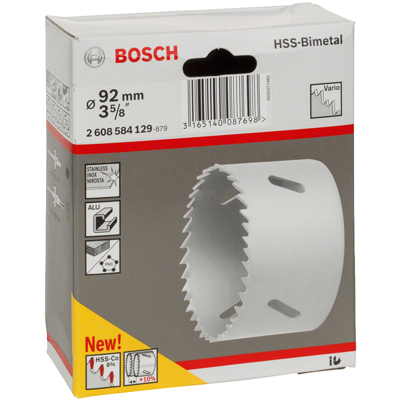 Carota BOSCH HSS-bimetal pentru adaptor standard, 92 mm