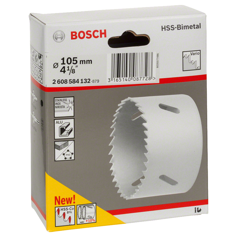 Carota BOSCH HSS-bimetal pentru adaptor standard, 105 mm