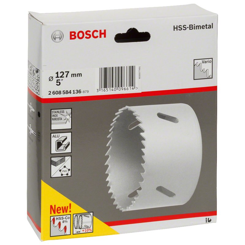 Carota BOSCH HSS-bimetal pentru adaptor standard, 127 mm