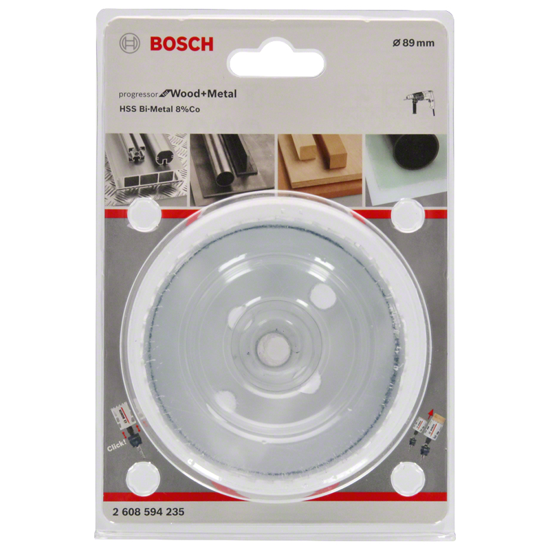 Carota Bimetal-Cobalt, 89 mm, BOSCH PROGRESSOR, pentru metal, plastic, lemn