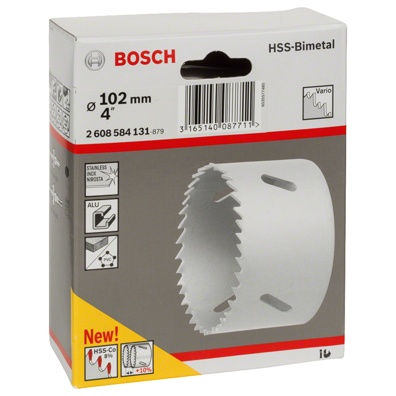Carota BOSCH HSS-bimetal pentru adaptor standard, 102 mm