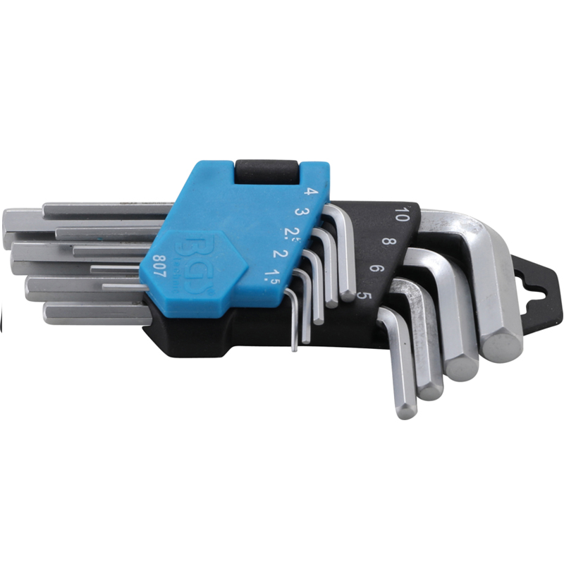 Set 9 chei imbus tip L, 1.5-10 mm, BGS