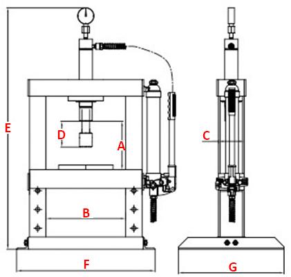 Presa hidraulica de banc 10t