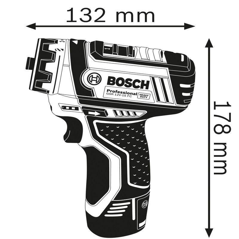 Masina de gaurit/insurubat cu 2 acumulatori 12V 2.0Ah, tip GSR 12V-15 FC