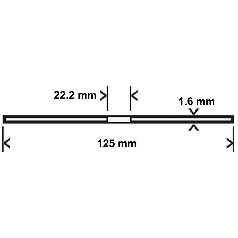 Disc taiere metal, drept, 125x22.2x1.6 mm