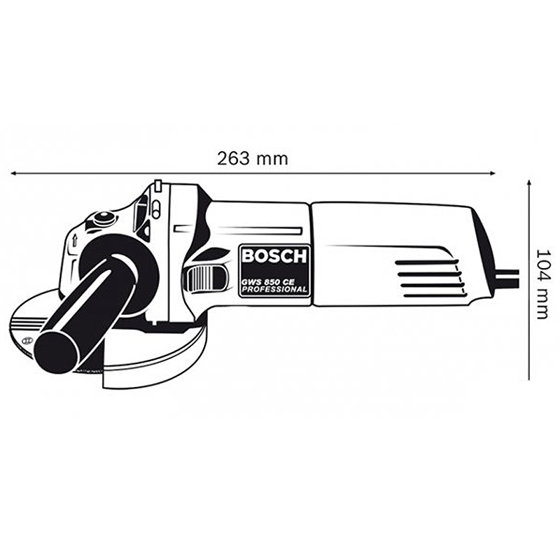 Polizor unghiular 125mm, 850W tip GWS 850 C