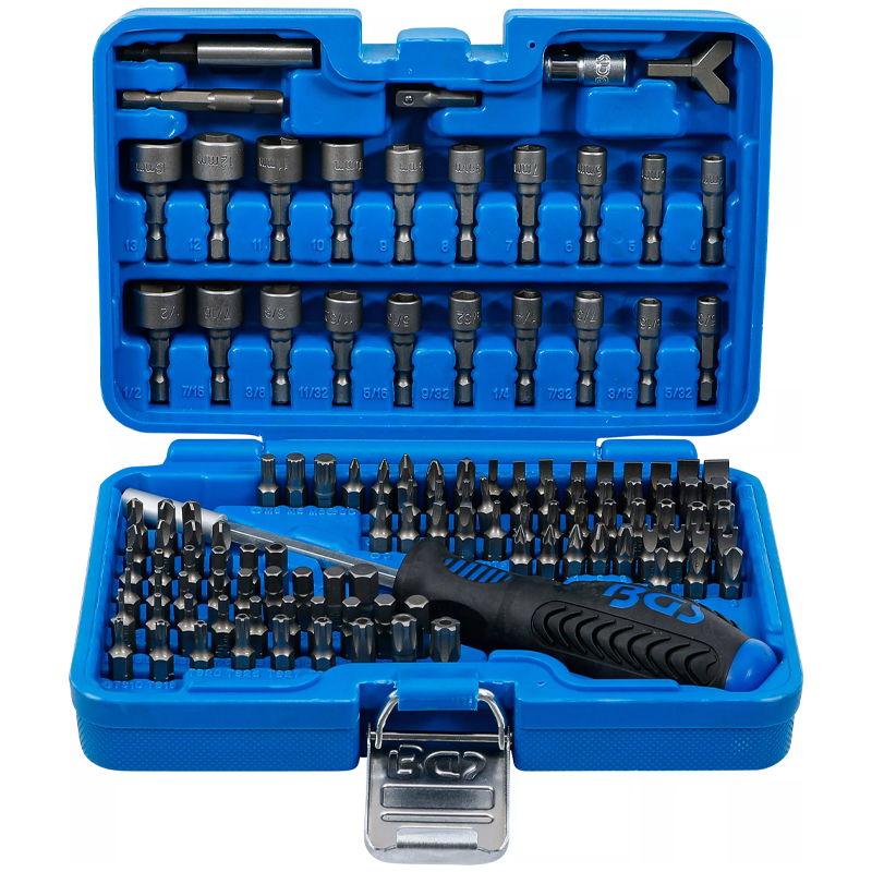 Set chei hexagonale + varfuri + maner surubelnita BGS, 122 piese 