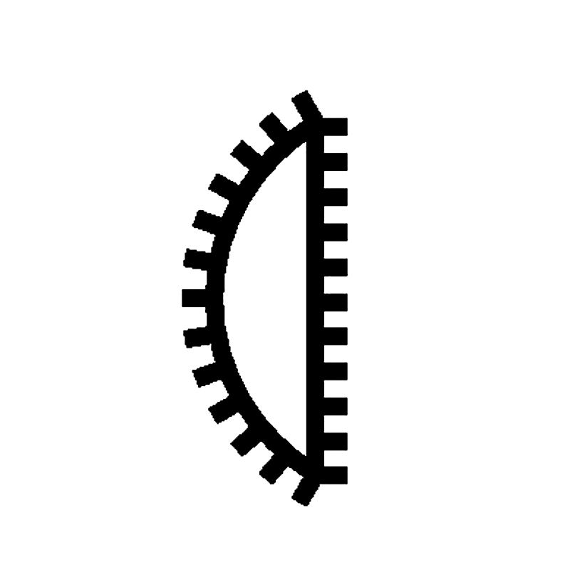 Pila semirotunda cu maner, 200mm, gr. 2, PFERD