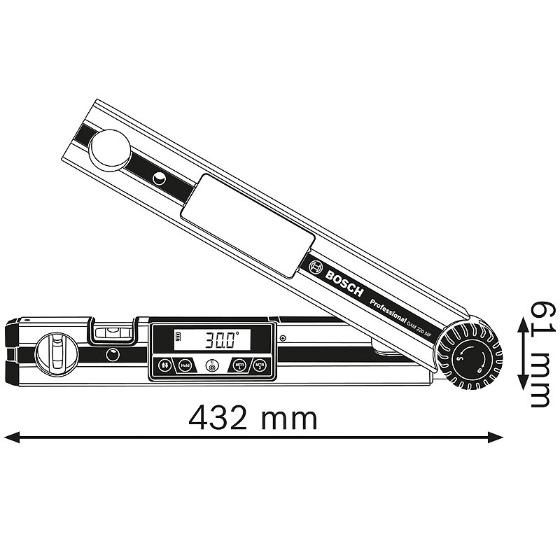 Nivela electronica pentru unghiuri (goniometru) GAM 220