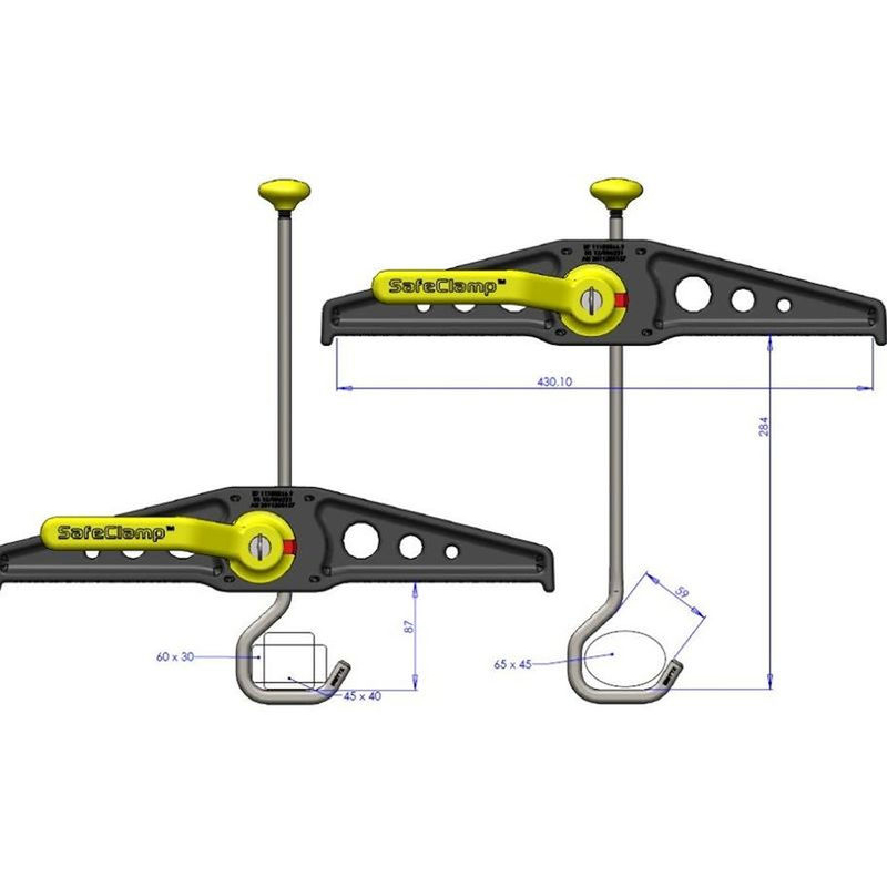 Rhino SafeClamp RAS 21, set fixare scara pe masina