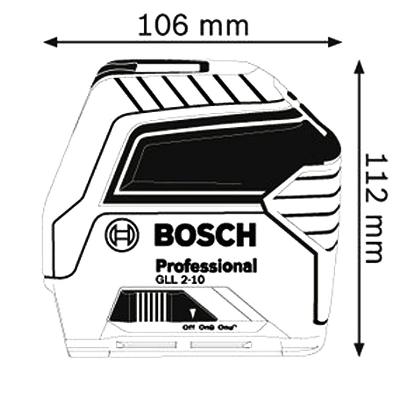 Nivela laser cu linii Bosch, tip GLL 2-10, fara functie receptor