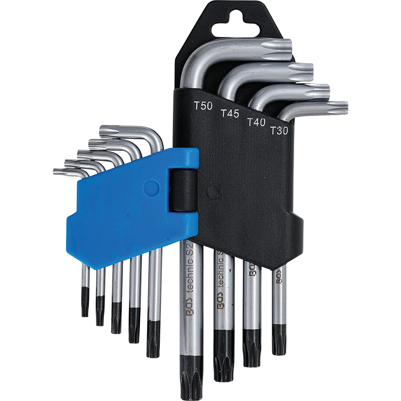 Set 9 chei Torx cu gaura tip L, T10 - T50