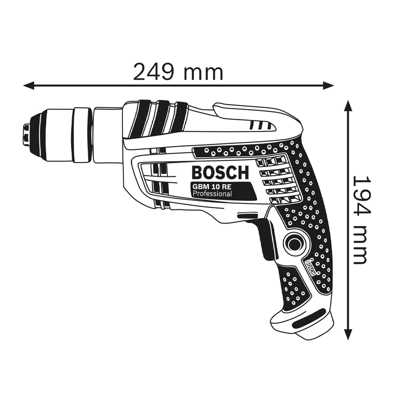 Masina de gaurit tip GBM 10 RE