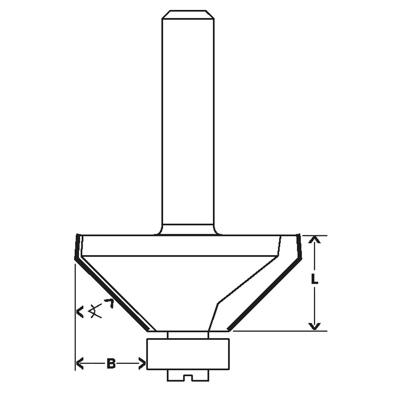 Freza de fatetat la 45°