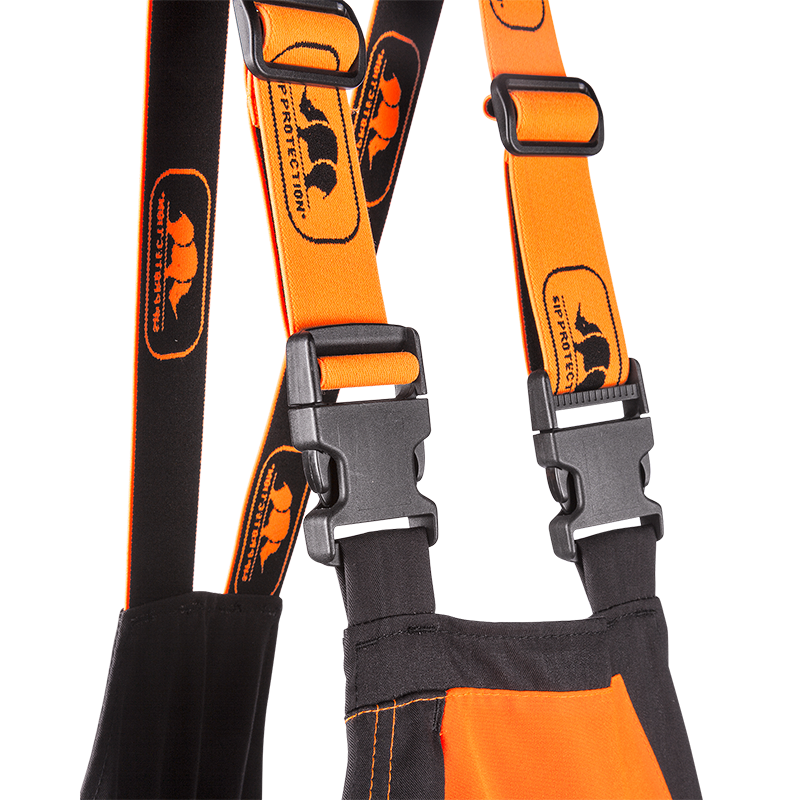 Pantalon cu pieptar de protectie pentru forestieri BASEPRO, marimea XL