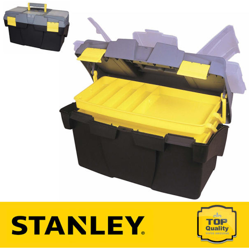 Cutie pentru scule Stanley 480 mm, dimensiuni 49.5x26.5x26.1 cm, 2 sertare retractabile
