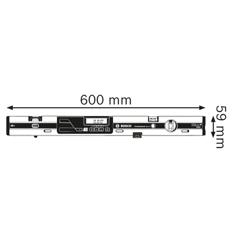 Nivela electronica digitala (clinometru) cu raza laser, GIM 60 L