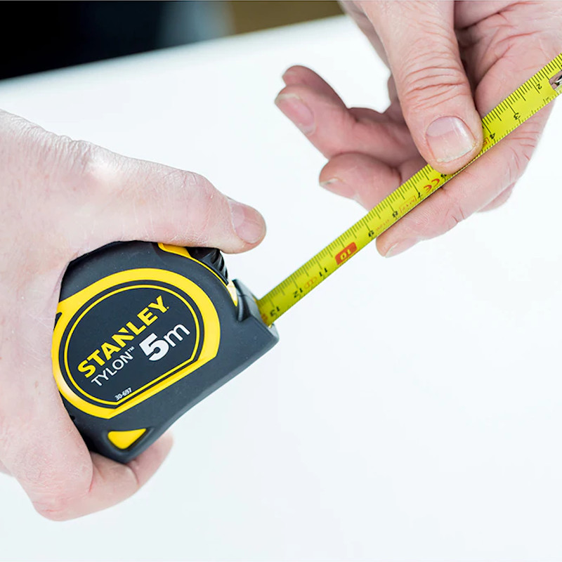 Ruleta STANLEY TYLON cu protectie cauciuc, 5 m, blister