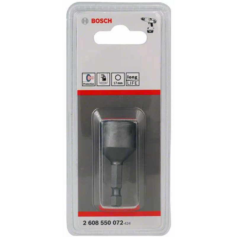 Cheie tubulara magnetica BOSCH, pentru masini de insurubat, 1/4