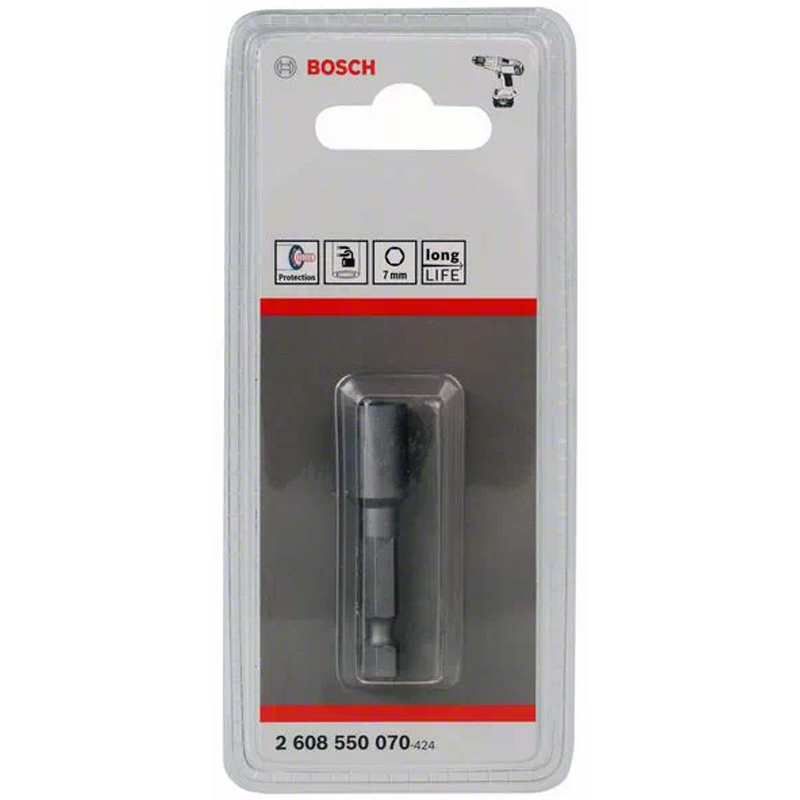 Cheie tubulara magnetica BOSCH, pentru masini de insurubat, 1/4