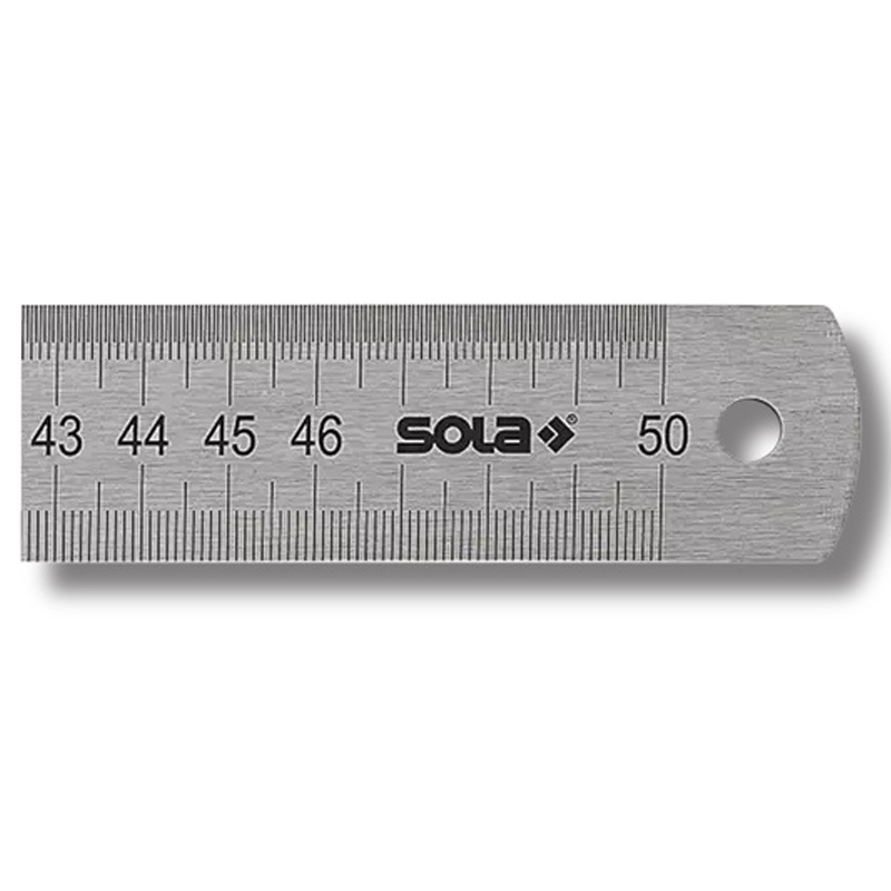 Rigla de masura SOLA tip LSB 500, din otel, rigida, L = 500 mm