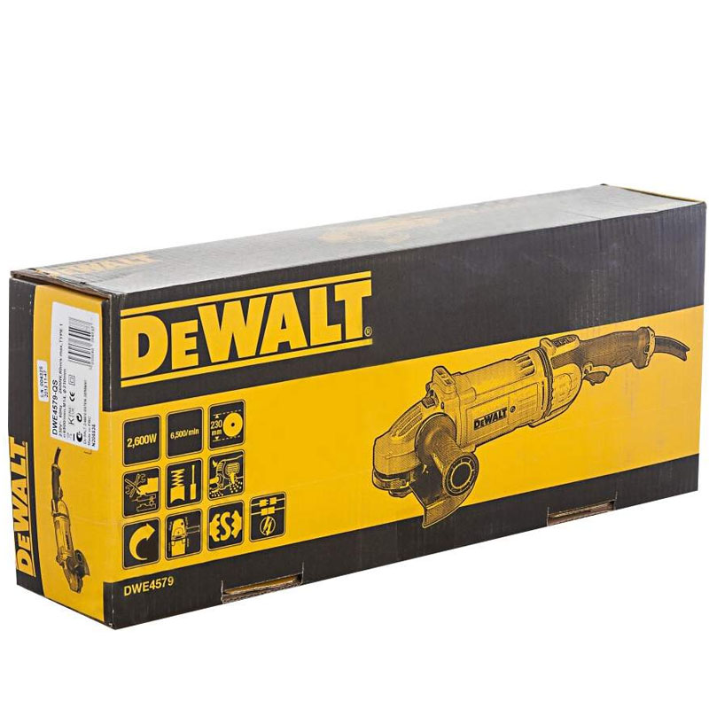 Polizor unghiular DeWALT, 230mm, 2600W, 6500rpm, tip DWE4579-QS