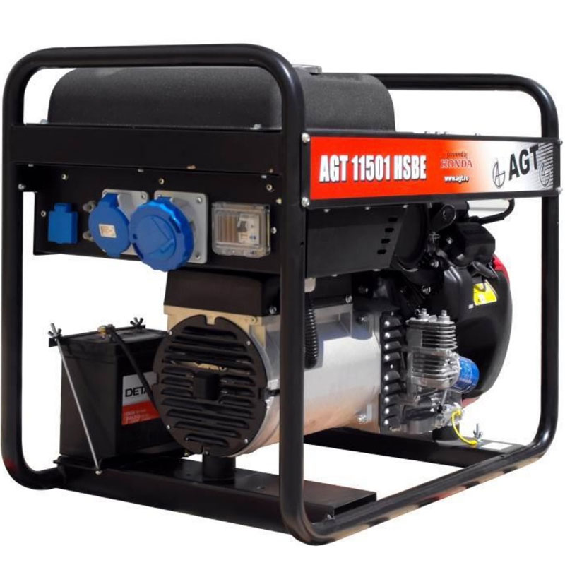 Generator de curent monofazat, pornire electrica, 11 kW, tip AGT 11501 HSBE R16