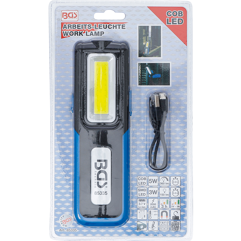 Lanterna LED 3W+5W, suport pliabil, incarcare USB