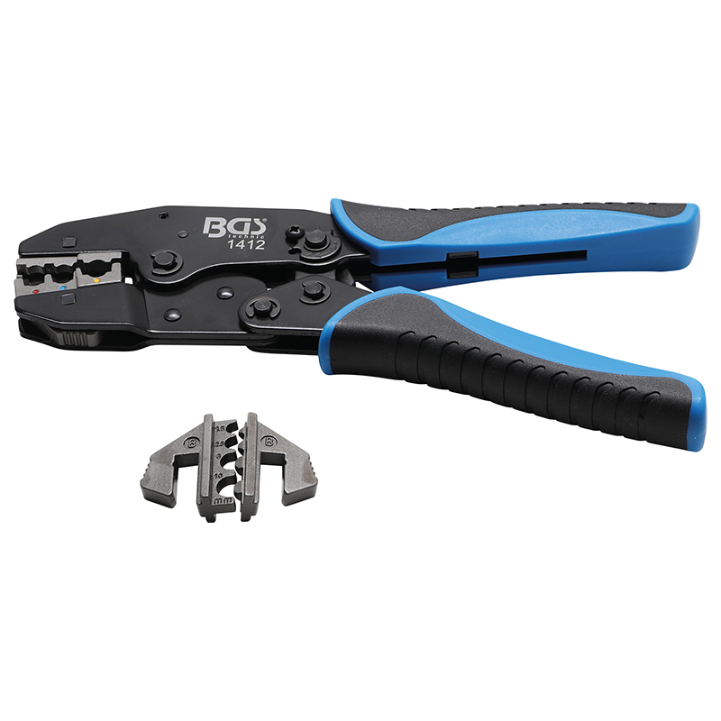 Cleste de sertizat papuci izolati si neizolati, falci interschimbabile, BGS, 1.5 - 10 mm² / 0.5 - 6 mm²