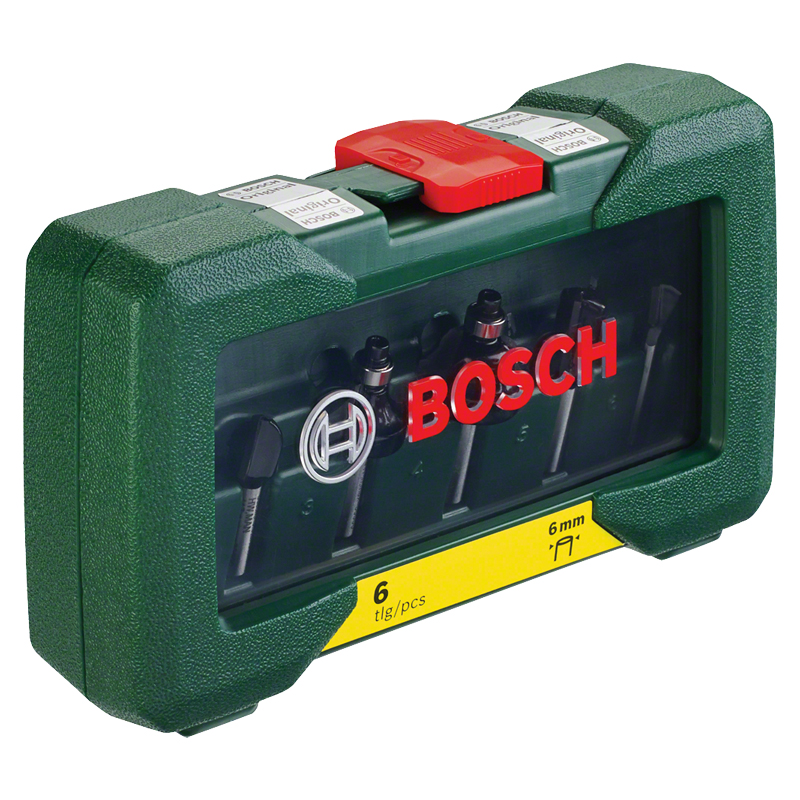 Set 6 freze HM de profilare TC, tija 6 mm, BOSCH